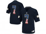 2016 US Flag Fashion Adidas Men's Notre Dame Fighting Irish Stephon Tuitt 7 Techfit College Football Jersey - Navy Blue