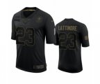 New Orleans Saints #23 Marshon Lattimore Black 2020 Salute to Service Limited Jersey