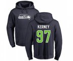 Seattle Seahawks #97 Patrick Kerney Navy Blue Name & Number Logo Pullover Hoodie