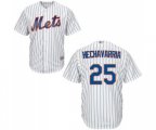 New York Mets #25 Adeiny Hechavarria Replica White Home Cool Base Baseball Jersey
