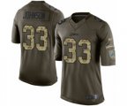 Detroit Lions #33 Kerryon Johnson Limited Green Salute to Service Football Jersey