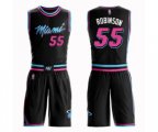 Miami Heat #55 Duncan Robinson Swingman Black Basketball Suit Jersey - City Edition