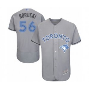 Toronto Blue Jays #56 Ryan Borucki Authentic Gray 2016 Father\'s Day Fashion Flex Base Baseball Player Jersey