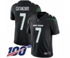 New York Jets #7 Chandler Catanzaro Black Alternate Vapor Untouchable Limited Player 100th Season Football Jersey