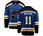 St. Louis Blues #11 Brian Sutter Fanatics Branded Royal Blue Home Breakaway NHL Jersey