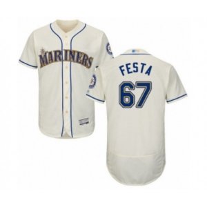 Seattle Mariners #67 Matt Festa Cream Alternate Flex Base Authentic Collection Baseball Player Jersey