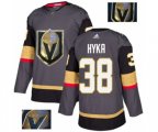 Vegas Golden Knights #38 Tomas Hyka Authentic Gray Fashion Gold NHL Jersey