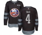 New York Islanders #4 Robin Salo Authentic Black 1917-2017 100th Anniversary NHL Jersey