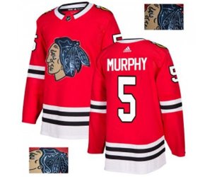 Chicago Blackhawks #5 Connor Murphy Authentic Red Fashion Gold NHL Jersey