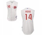 Cincinnati Reds #14 Pete Rose Authentic White Vest Style Baseball Jersey