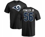 Los Angeles Rams #56 Dante Fowler Jr Black Name & Number Logo T-Shirt