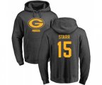 Green Bay Packers #15 Bart Starr Ash One Color Pullover Hoodie
