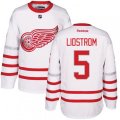 Detroit Red Wings #5 Nicklas Lidstrom Premier White 2017 Centennial Classic NHL Jersey