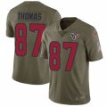 Houston Texans #87 Demaryius Thomas Limited Olive 2017 Salute to Service NFL Jersey