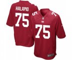 New York Giants #75 Jon Halapio Game Red Alternate Football Jersey
