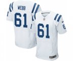 Indianapolis Colts #61 J'Marcus Webb Elite White Football Jersey