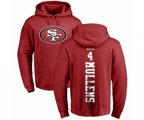 San Francisco 49ers #4 Nick Mullens Red Backer Pullover Hoodie