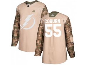 Tampa Bay Lightning #55 Braydon Coburn Camo Authentic 2017 Veterans Day Stitched NHL Jersey