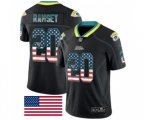 Jacksonville Jaguars #20 Jalen Ramsey Limited Black Rush USA Flag Football Jersey