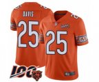 Chicago Bears #25 Mike Davis Orange Alternate 100th Season Limited Football Jersey