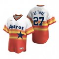 Nike Houston Astros #27 Jose Altuve White Orange Cooperstown Collection Home Stitched Baseball Jersey