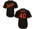 Baltimore Orioles #40 Jesus Sucre Replica Black Alternate Cool Base Baseball Jersey