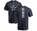 Dallas Cowboys #81 Terrell Owens Navy Blue Backer T-Shirt
