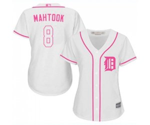 Women\'s Detroit Tigers #8 Mikie Mahtook Authentic White Fashion Cool Base Baseball Jersey