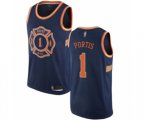 New York Knicks #1 Bobby Portis Swingman Navy Blue Basketball Jersey - City Edition