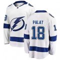 Tampa Bay Lightning #18 Ondrej Palat Fanatics Branded White Away Breakaway NHL Jersey