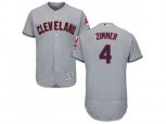 Cleveland Indians #4 Bradley Zimmer Grey Flexbase Authentic Collection Stitched MLB Jersey