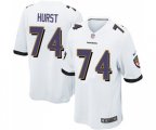 Baltimore Ravens #74 James Hurst Game White Football Jersey