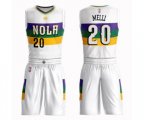 New Orleans Pelicans #20 Nicolo Melli Swingman White Basketball Suit Jersey - City Edition
