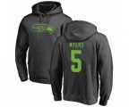 Seattle Seahawks #5 Jason Myers Ash One Color Pullover Hoodie