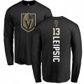 Vegas Golden Knights #13 Brendan Leipsic Black Backer Long Sleeve T-Shirt