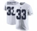 Dallas Cowboys #33 Tony Dorsett White Rush Pride Name & Number T-Shirt