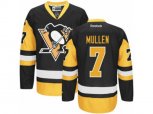Reebok Pittsburgh Penguins #7 Joe Mullen Authentic Black Gold Third NHL Jersey