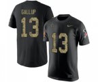 Dallas Cowboys #13 Michael Gallup Black Camo Salute to Service T-Shirt