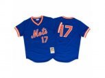 1986 New York Mets #17 Keith Hernandez Authentic Royal Blue Throwback MLB Jersey