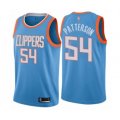 Los Angeles Clippers #54 Patrick Patterson Authentic Blue Basketball Jersey - City Edition
