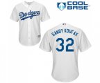 Los Angeles Dodgers #32 Sandy Koufax Replica White Home Cool Base Baseball Jersey