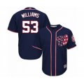 Washington Nationals #53 Austen Williams Authentic Navy Blue Alternate 2 Cool Base Baseball Player Jersey