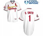 St. Louis Cardinals #1 Ozzie Smith Authentic White 1982 Turn Back The Clock Baseball Jersey