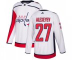 Washington Capitals #27 Alexander Alexeyev Authentic White Away NHL Jersey