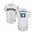 Seattle Mariners #53 Dan Altavilla White Home Flex Base Authentic Collection Baseball Player Jersey