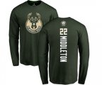 Milwaukee Bucks #22 Khris Middleton Green Backer Long Sleeve T-Shirt