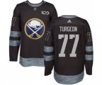 Adidas Buffalo Sabres #77 Pierre Turgeon Authentic Black 1917-2017 100th Anniversary NHL Jersey