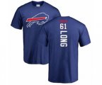Buffalo Bills #61 Spencer Long Royal Blue Backer T-Shirt