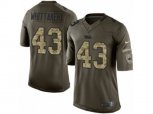 Carolina Panthers #43 Fozzy Whittaker Limited Green Salute to Service NFL Jersey