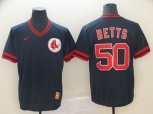 Boston Red Sox #50 Mookie Betts Navy Blue M&N MLB Jersey